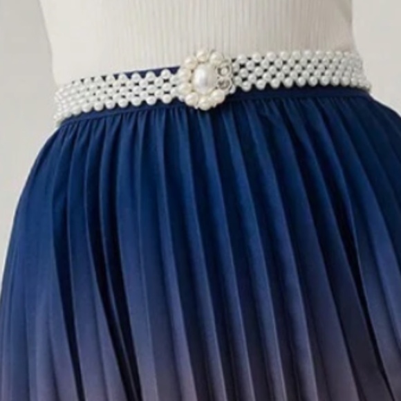 Plus Luxe Ombre Pleated Maxi Skirt - Picture 2 of 3